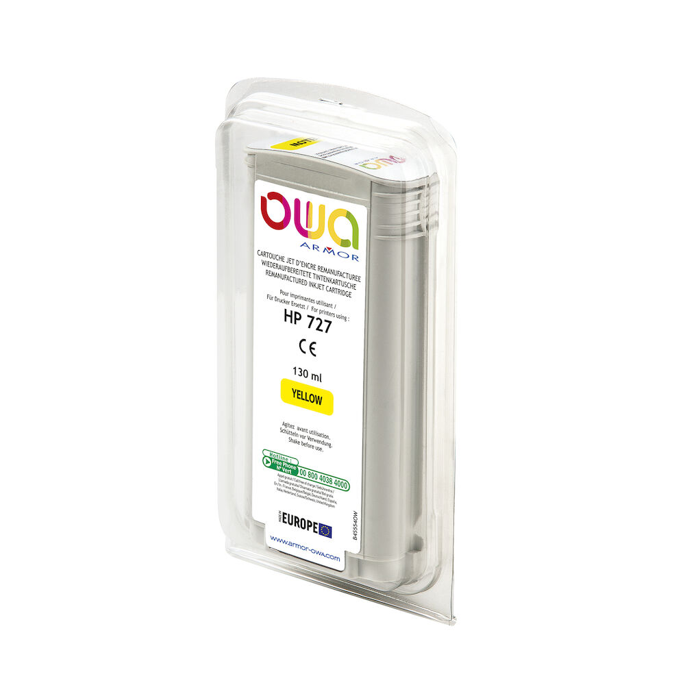 OWA Bläckpatron 727 gul 130 ml
