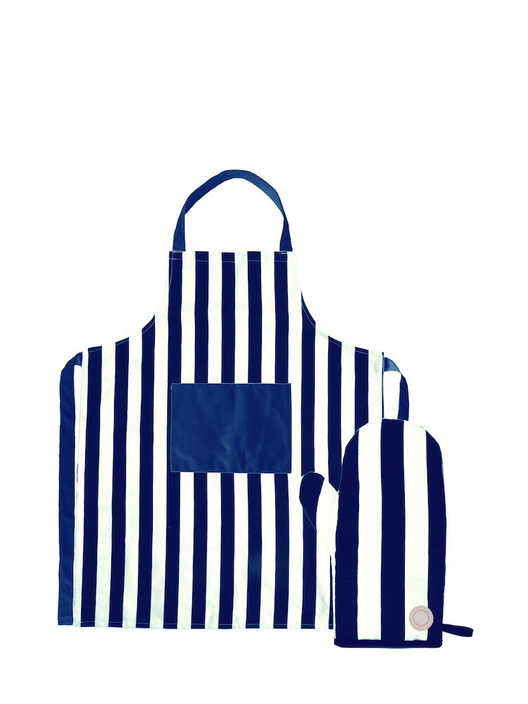 Sagaform Förkläde & grillhandske Aron Blå/Beige