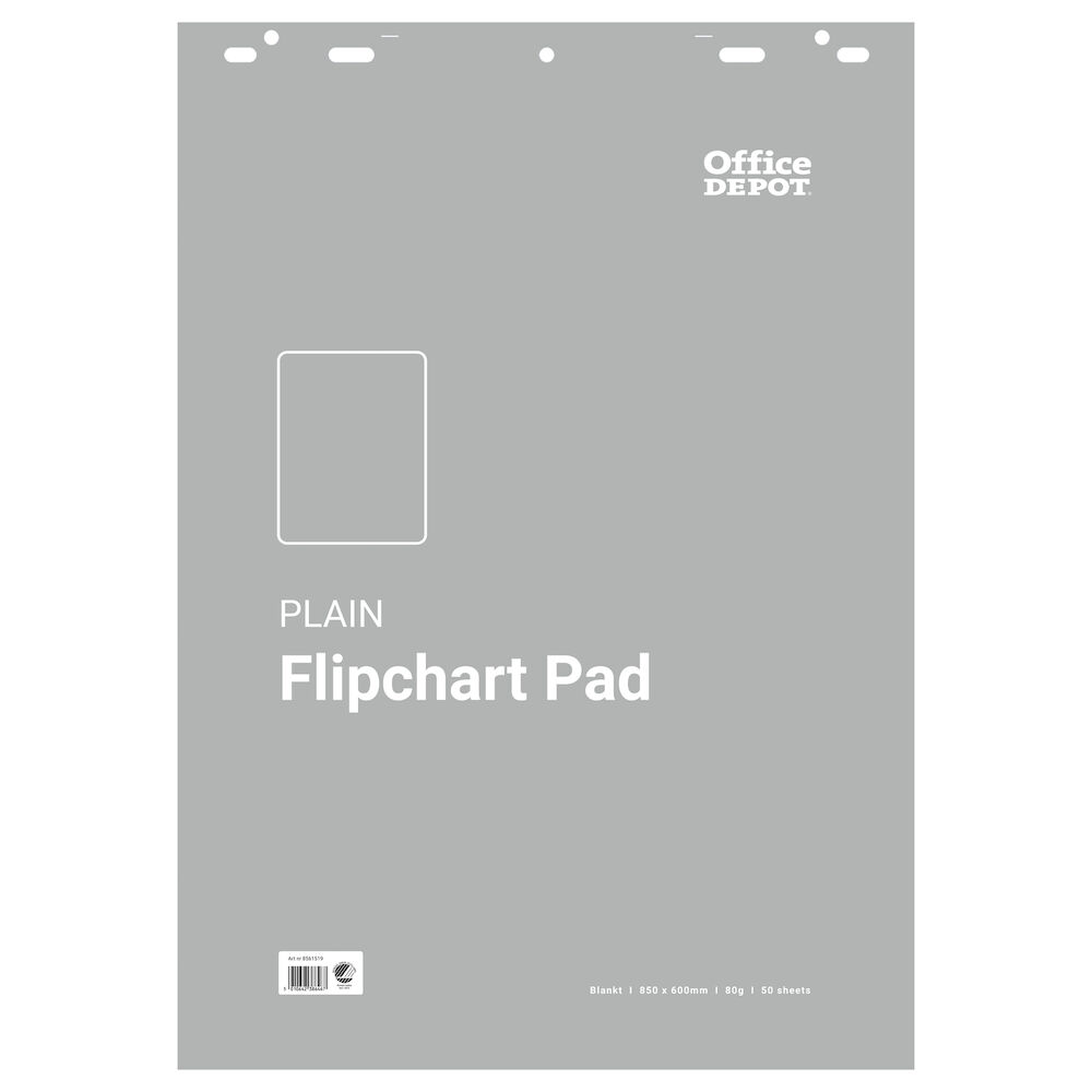 Office Depot Blädderblock 600 x 850 mm olinjerad 50 blad/block