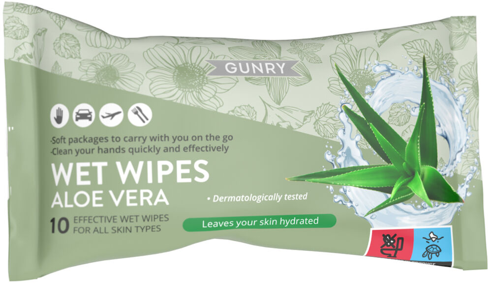 Gunry Våtservetter Aloe Vera 10 st/fp