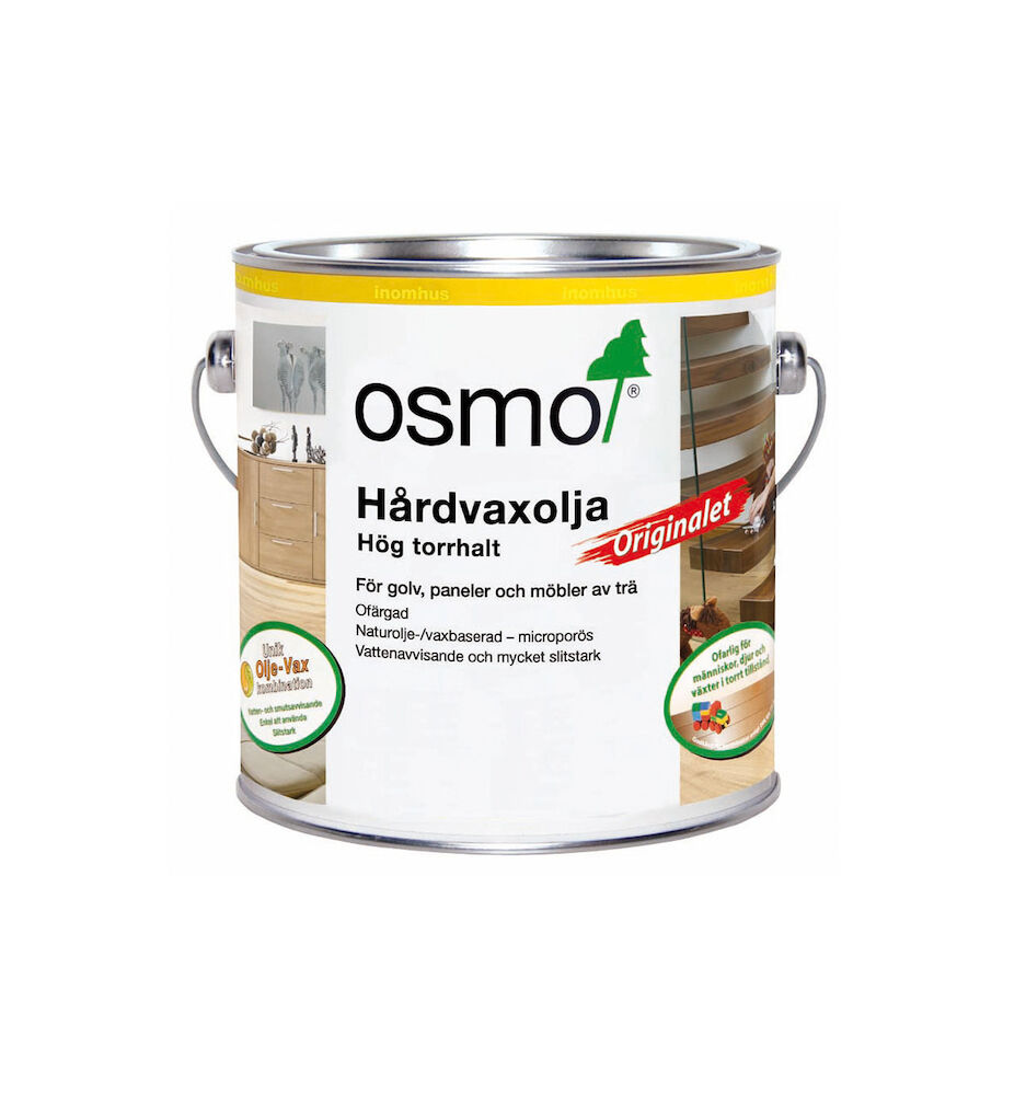 OSMO Hårdvaxolja ofärgad sidenmatt 2,5 liter