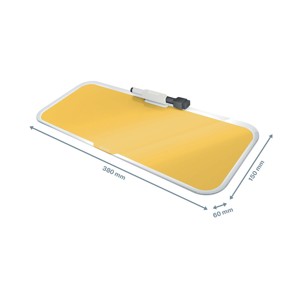 Leitz Memotavla i Glas Cosy Gul 380 x 150 mm