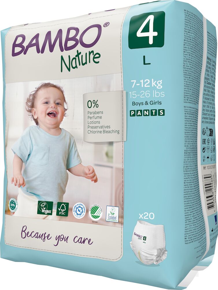 Bambo Nature Blöjor Bambo pants 4 7 - 14 Kg 20 st/fp