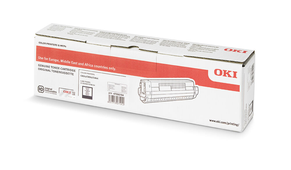 OKI Toner C824 Svart