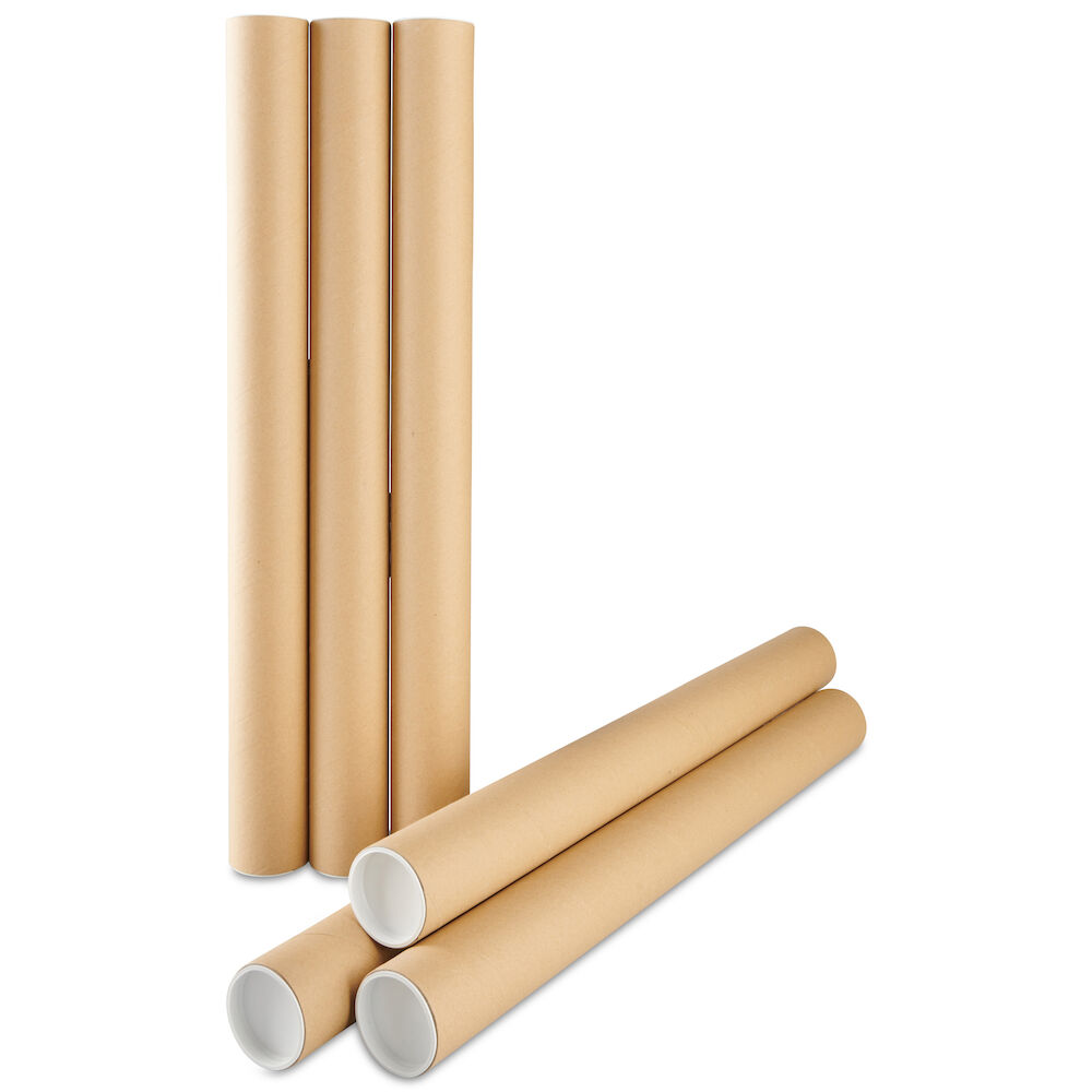 Papptub med lock 1250x100 mm