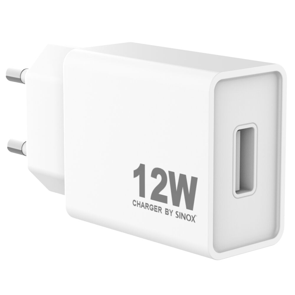 Sinox USB-A-laddare 12W Vit