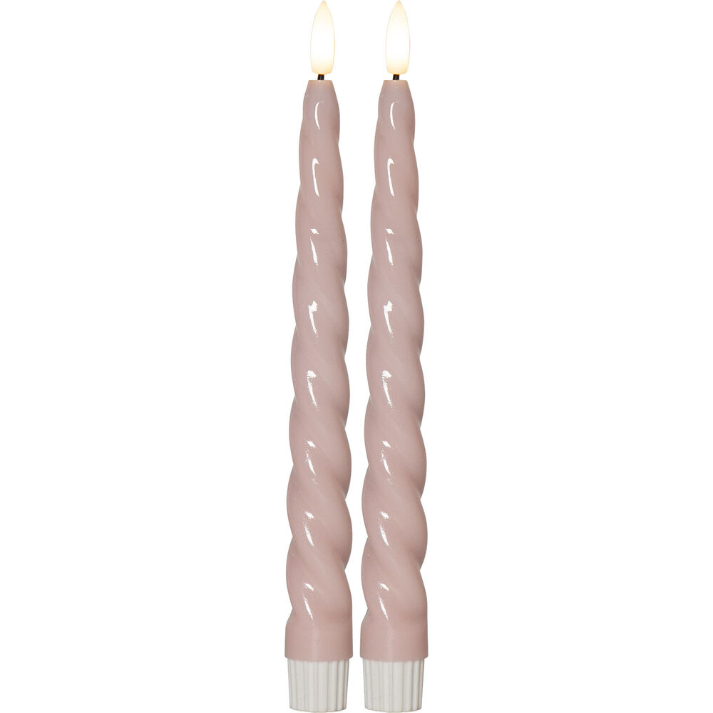 Star Trading LED Antikljus Flamme Shine 2-pack rosa