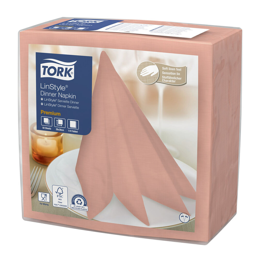 Tork Servett LinStyle Korall 50/fp