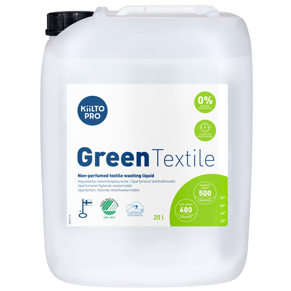 Kiilto Pro Tvättmedel Green Liquid Textile 20 liter
