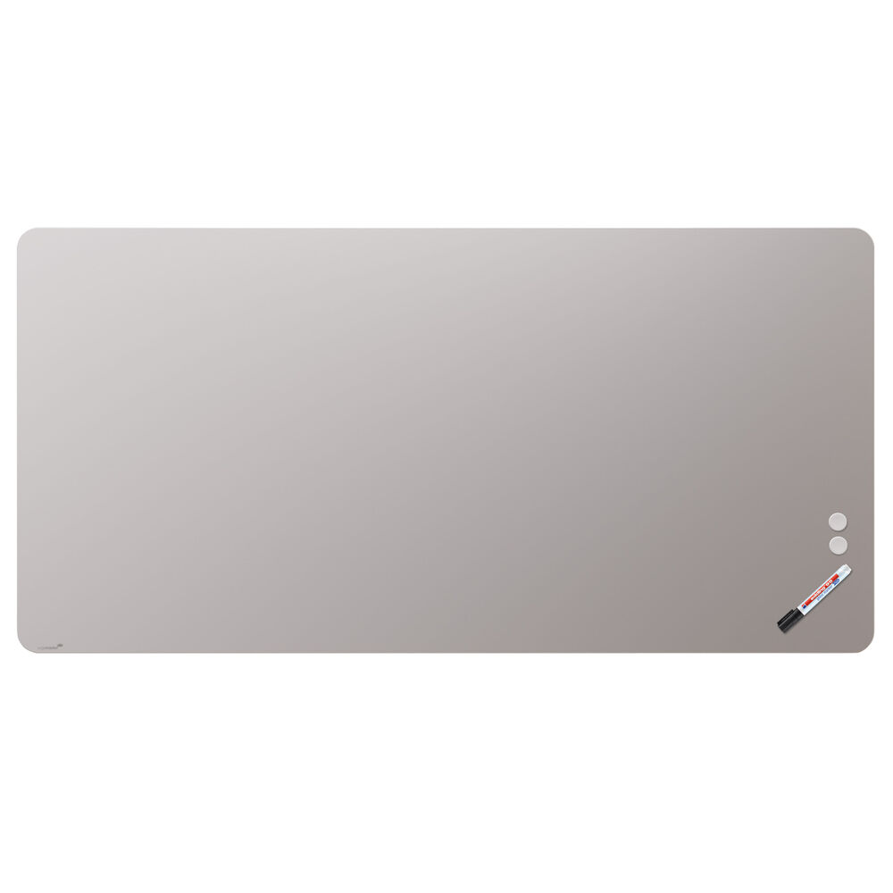 Legamaster Glastavla matt rundade hörn 100x200 cm warm grey