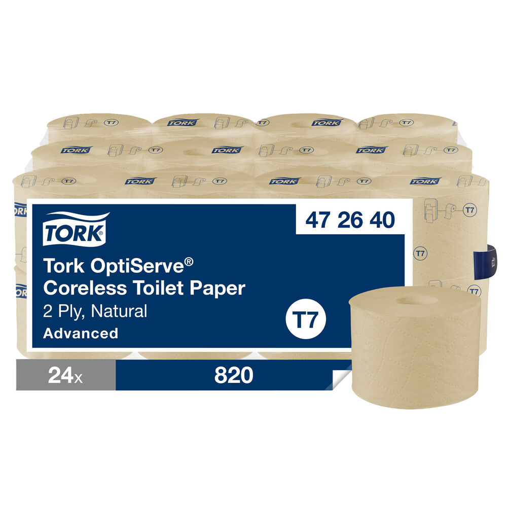 Tork Toalettpapper OptiServe® Coreless Natur T7 24 rullar