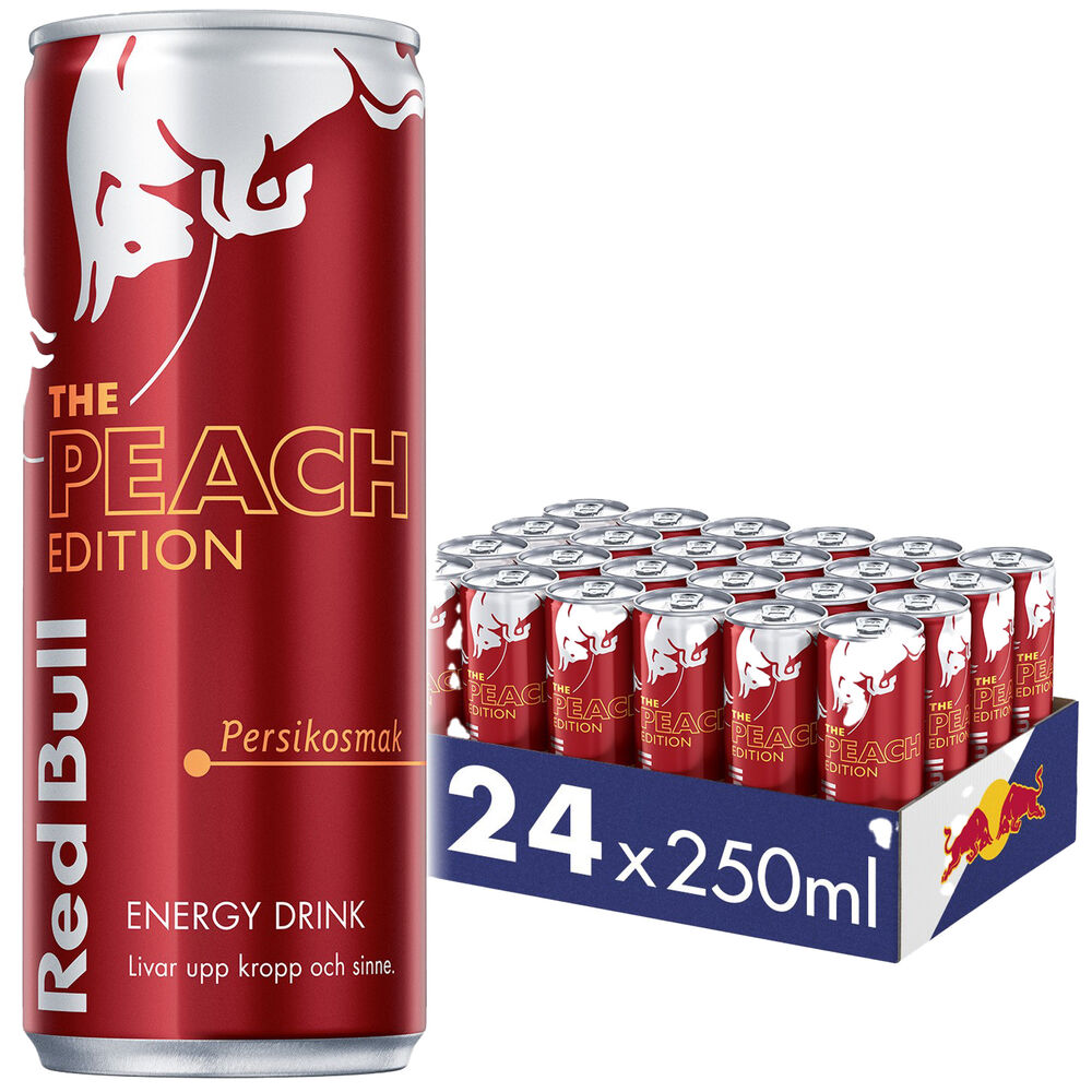 Red Bull Energidryck Peach Edition 25 cl inklusive pant