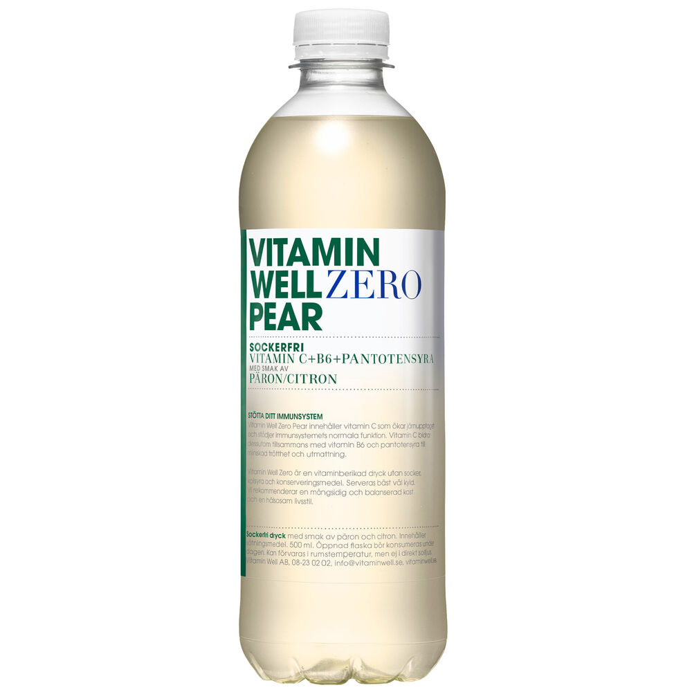 Vitamin Well Dryck Pear Zero 50 cl inkl. pant