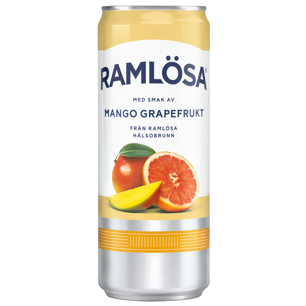 Ramlösa Kolsyrat vatten Mango Grapefrukt 33 cl inkl. pant