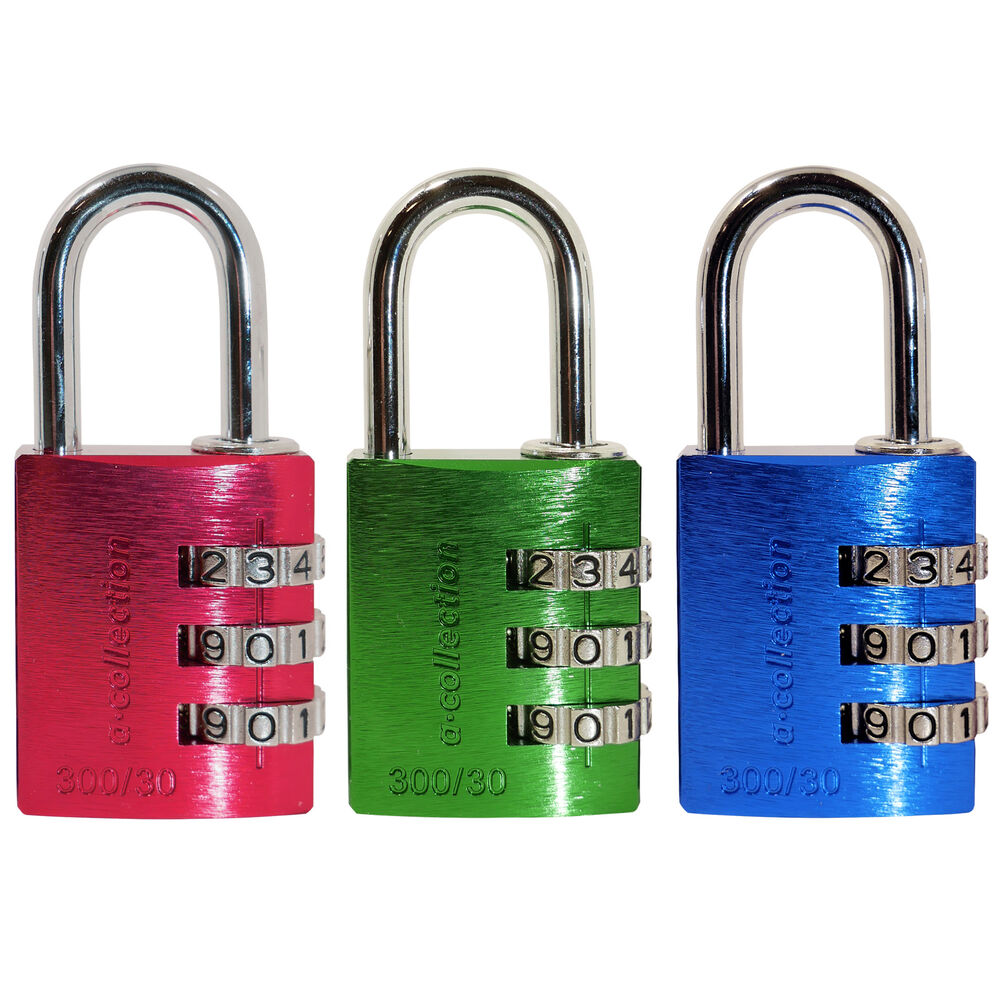 a-collection Hänglås kombination 3-pack 30 mm