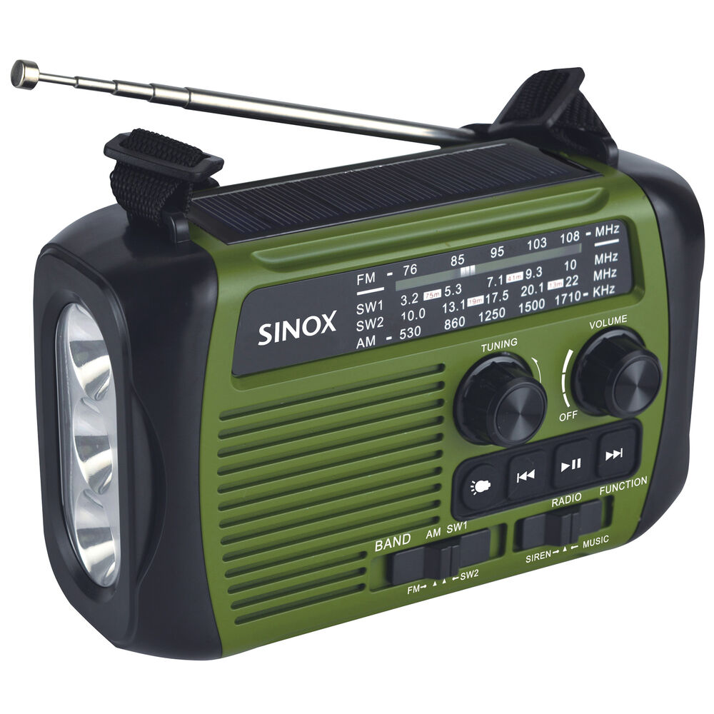 Sinox Nödradio SXL5500 dynamo och solcell