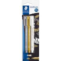 Fiberpenna Staedtler 8323 Guld/Silver/Vit 3 st/fp