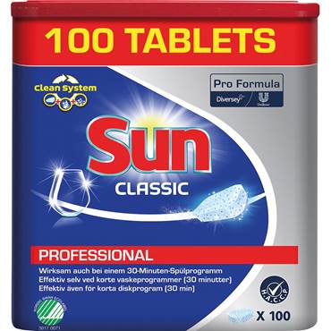P2260462 Maskindiskmedel tabletter Sun Classic Professional 100 st/fp