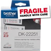 Etiketter DK22251 svart/röd text Brothers etikettskrivare