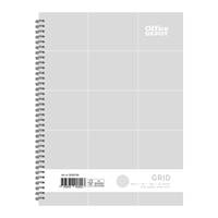 Kollegieblock Grey A5/A4 grå blad med vita linjer