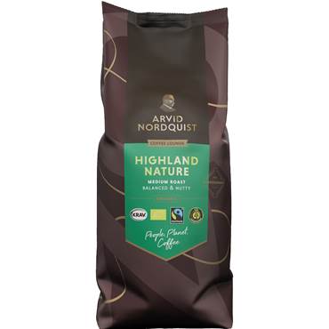 P2829638 Kaffe Highland Nature Hela Bönor 6 x 1000 gram Eko