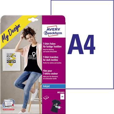 P5921140 T-shirt transferpapper Avery Inkjet A4