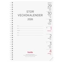 Stor Veckokalender 2026 refill Burde