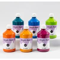 Akrylfärg glitter 6x500ml A-Color