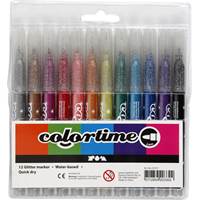 Tuschpennor Colortime Glitter