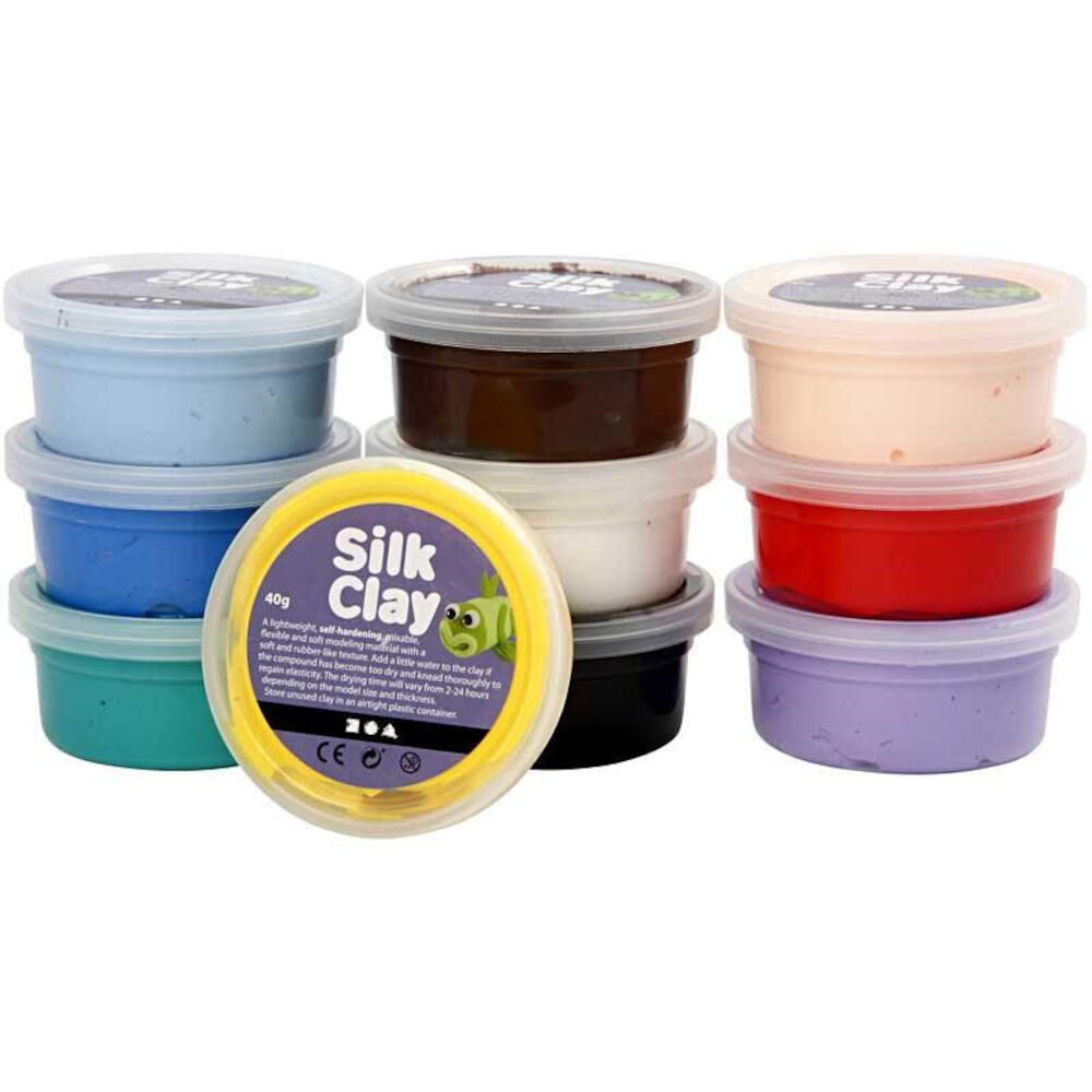 Silk Clay® Gummischleim Neon-Set 6 Dosen je 14g 