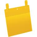 Plastficka A5L med fästband gul