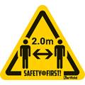 Varningsklistermärke "Håll avstånd till varandra 2 meter"  4 st/fp