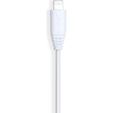 P8558245 GEAR Synkkabel Lightning USB-A Vit MFI Rund Kabel