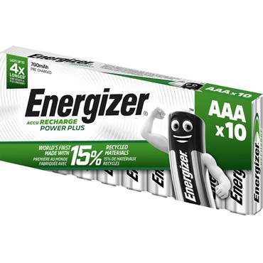 P8558851 Energizer Laddningsbara Batterier AAA 10-pack 700mAH