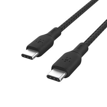P8560726 USB-C till USB-C 100W flätad svart Belkin