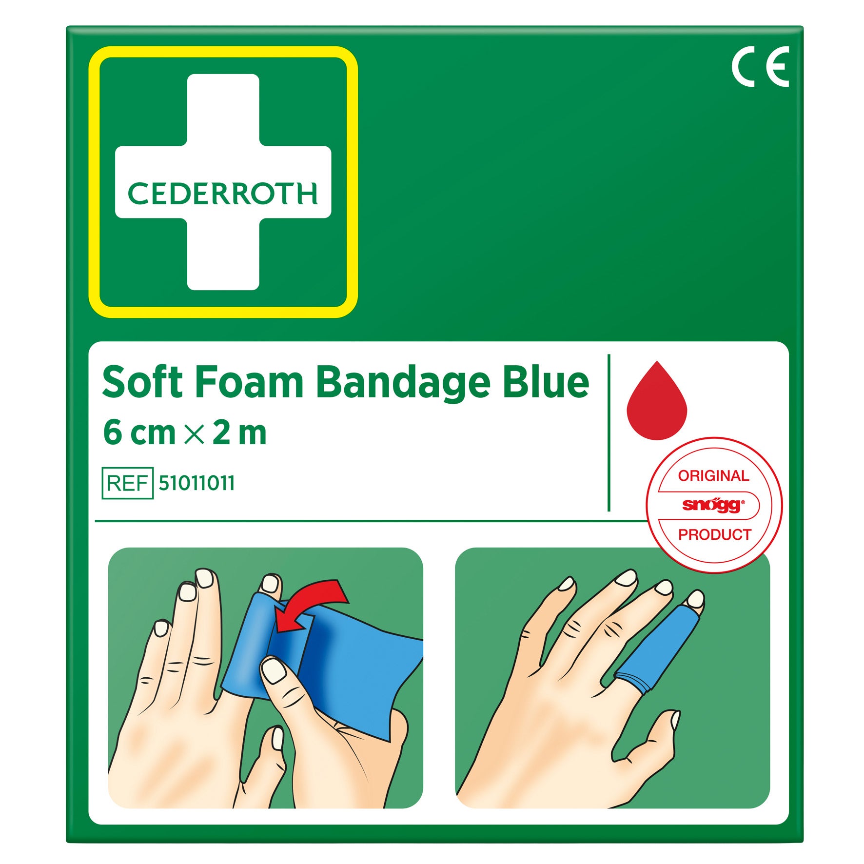 Bandage Soft Foam Bandage Blue 2 m x 60 mm