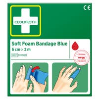 Bandage Soft Foam Bandage Blue 2 m x 60 mm