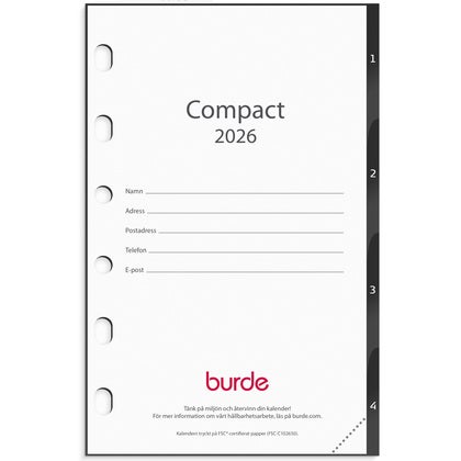 Kalender 2026 Compact grund