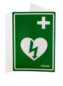 Skylt AED - Hjärtstartare Wall Sign grön