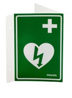 Skylt AED - Hjärtstartare Wall Sign grön