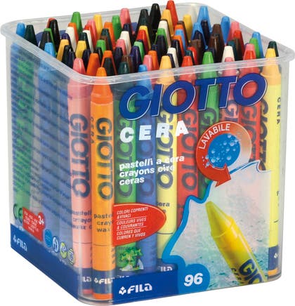 Vaxkrita Giotto 8 x 12 färger 96 st/fp