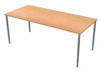 Skrivbord 180 x 80 cm bokmelamin/svart Lanab