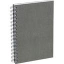 Anteckningsbok Bigso A5 linjerat canvas grå