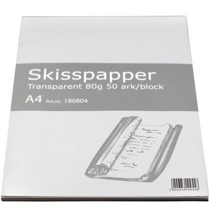 Skisspapper i block 80g