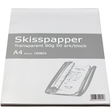 Skisspapper i block 80g