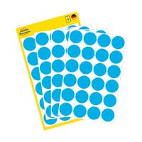 Etikett 18mm rund blå 96/fp