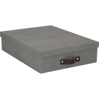 Förvaringsbox / Brevbox Bigso Oskar canvas grå