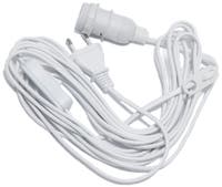 Upphäng 5 meter sladd E14 med brytare vit