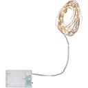 Ljusslinga Dew Drop batteri silver 4 m varmvit