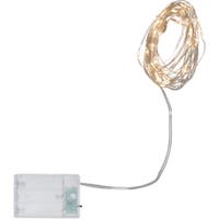 Ljusslinga Dew Drop batteri silver 4 m varmvit